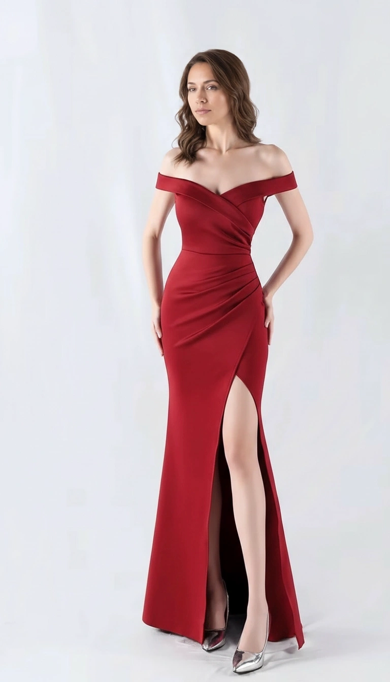 Vestido Largo de Fiesta con Hombros Descubiertos - Modelo EV1000 — vista 7